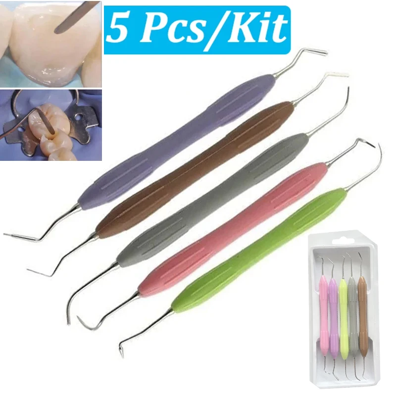 

Dental Resin Filled Repair Equipment 5Pcs/set Dental Resin Filler Aesthetic Restoration Kit Silicone Handle Surgical Instruments