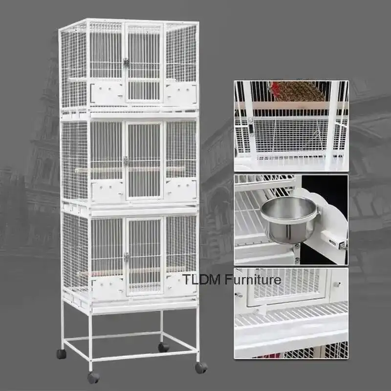 

Iron Bird Cages Feeder Outdoor Budgie Breeding Box Large Bird Cage Parrot Stand Cabane Oiseau Exterieur Pet Products h