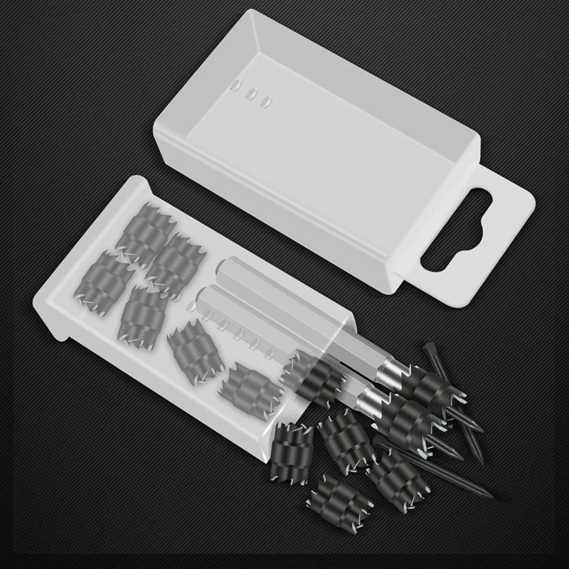 ABPP-15Pack Rotary Spot Weld Cutter Sets Double,3/8Inch HSS Spot Weld Cutter Remover Drill Bits Hex Sheet Hole Cutter Remover