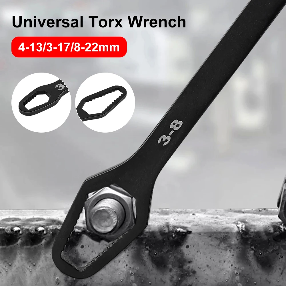 8-22mm Universal Torx Wrench Adjustable Double-head Torx Spanner Multifunction Self-Tightening Glasses Wrench Hand Tools