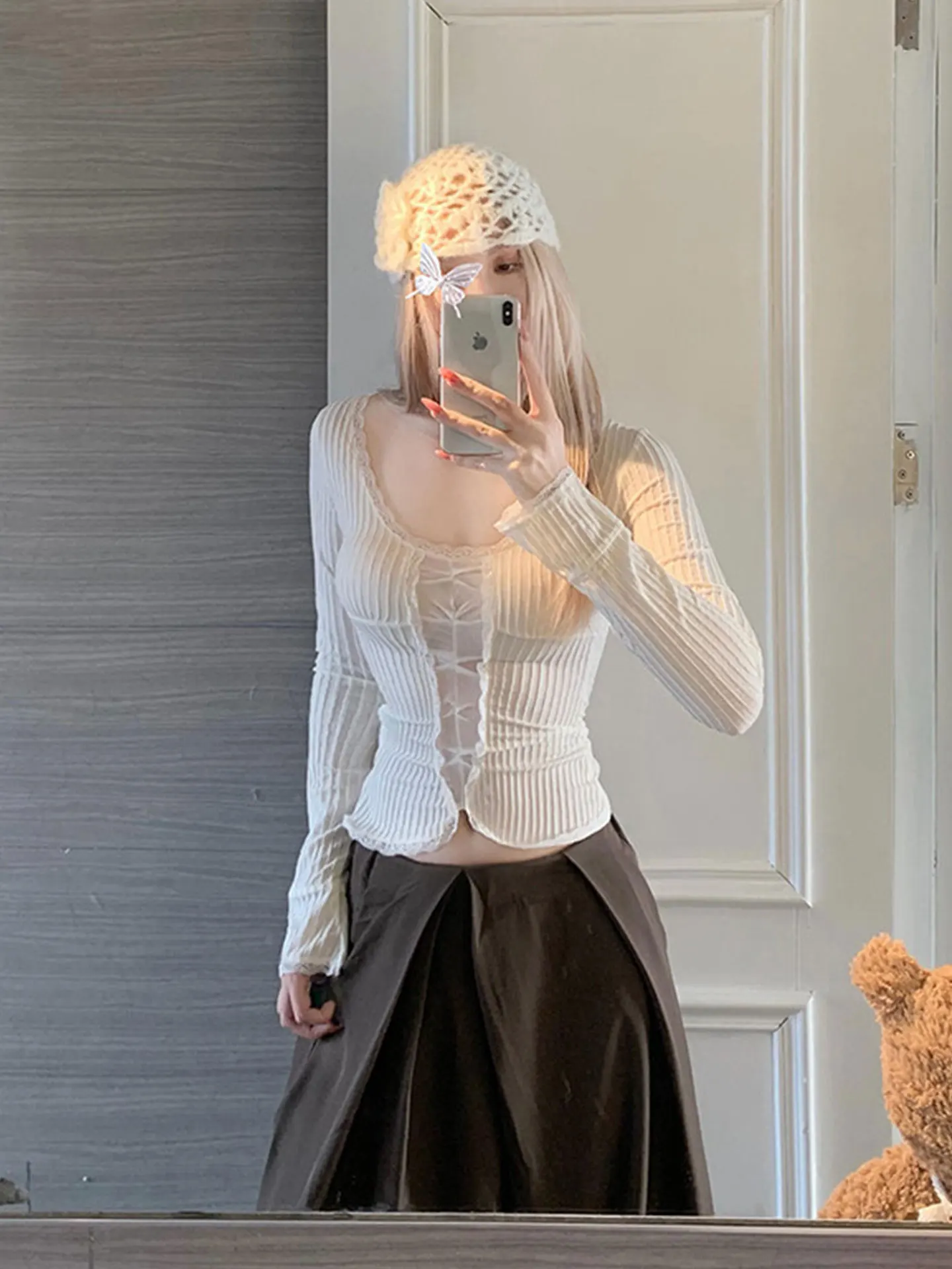 

plus Size Korean Style Sexy Square Collar Lace Splice Base Shirt Women Spring Pure Desire Spicy Girl Inner Wear Top