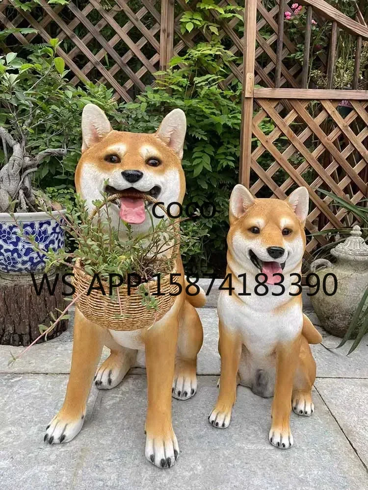 Living Room Garden Simulation Dog Model Akita Shiba Inu Decor