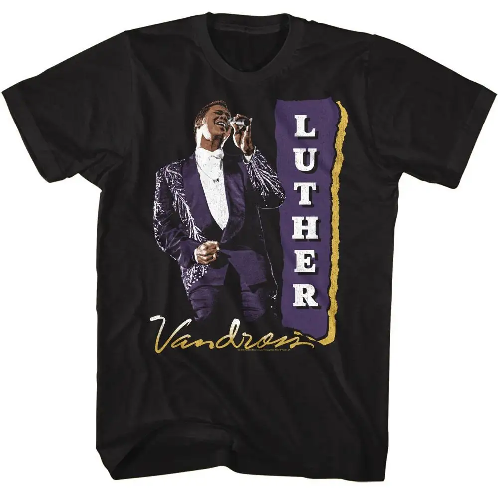 Luther Vandross Purple Suit Black T Shirt