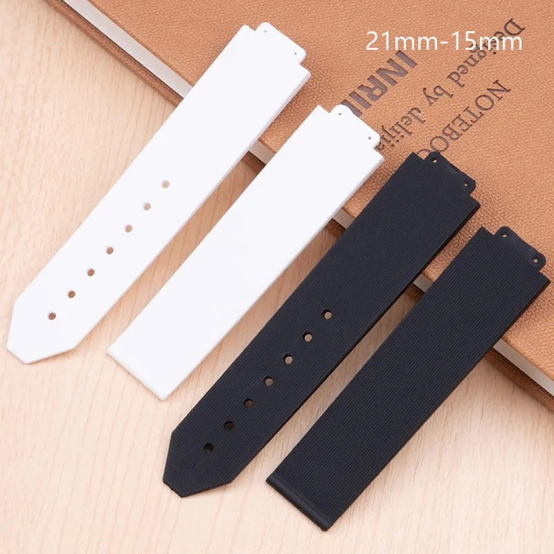 Silicone watch strap for HUBLOT strap rubber strap Soft waterproof women's watch sports watch accessorie 21mm-15mm