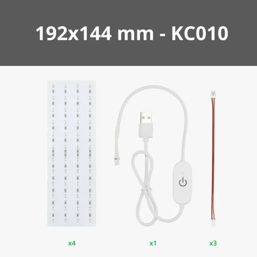 Bambu Lab Lithophane LED Backlight Board Kit 3D Printed Relief Lamp Panel KC009-Double Lamp Board Set / KC010-4 Lamp Board Set