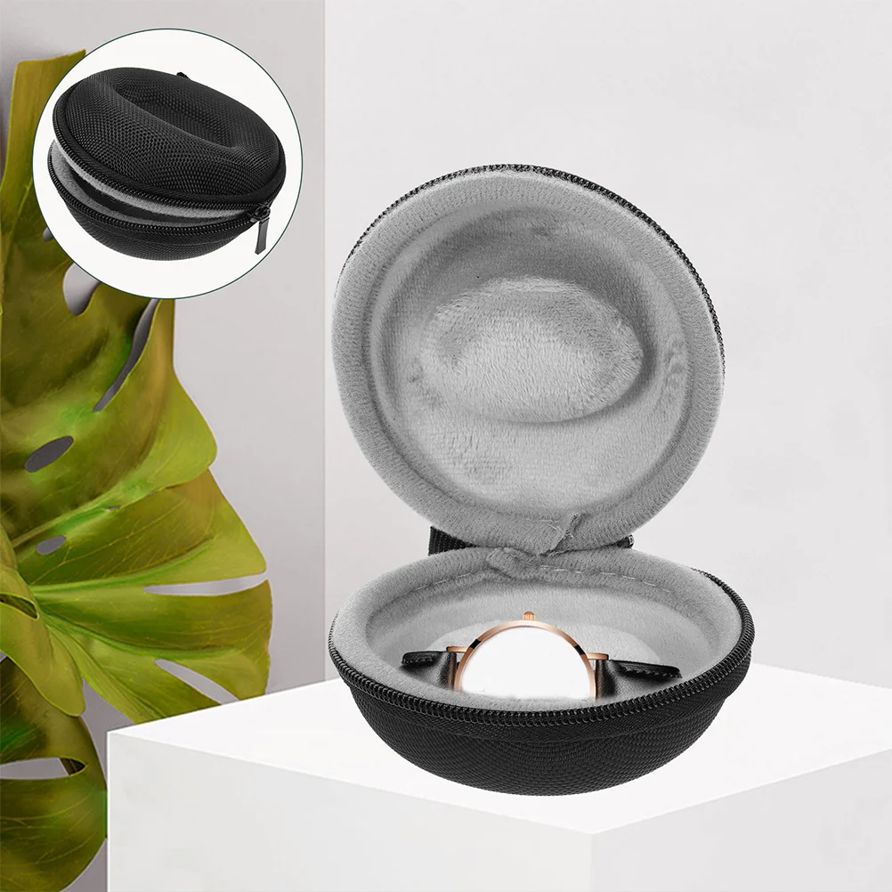 

2pcs Storage Box For Men Single Cases Shockproof Protective Travel Wristwatch Holder Portable Watch Carry Case Zipper Puller