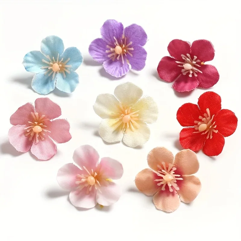 30/50/100 Stück künstliche Blumen Kopf 2,5 cm gefälschte Blumen für Heimdekoration Hochzeitsdekoration DIY handgemachte Girlande Geschenke Zubehör – Detail 2