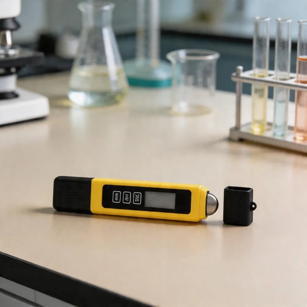 Water Testing Pen Featuring Backlit LCD Screen for Conductivity pH and Temperature Measurements in Various Water Sources