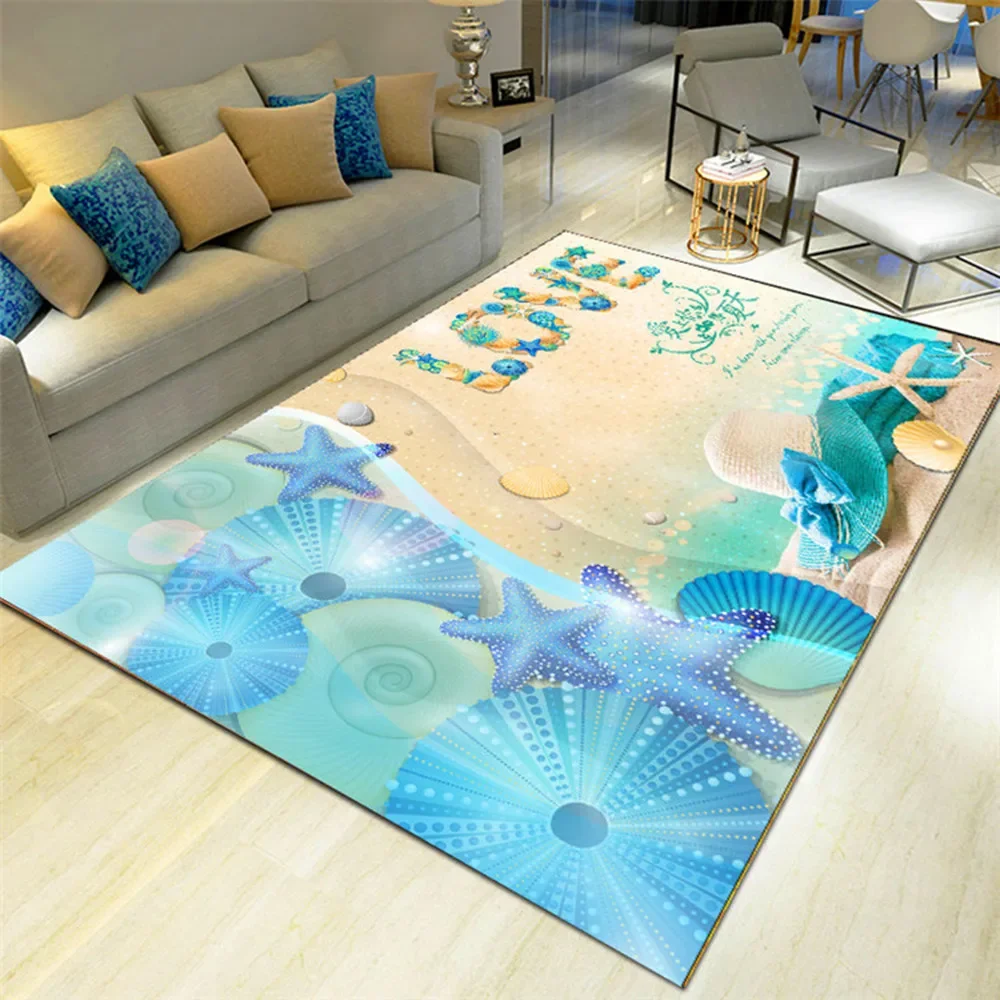 

3D Fun Sea World Corridor Carpet Bedroom Kitchen Mat Kids Room Play Area Rug Pastoral Hallway Carpets for Living Room Decorative