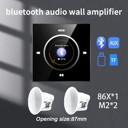 86x MiniBluetooth-compatible HiFi Home Theater Stereo Sound Audio Player  Wall Amplifier Panel Ceiling Speaker Sets