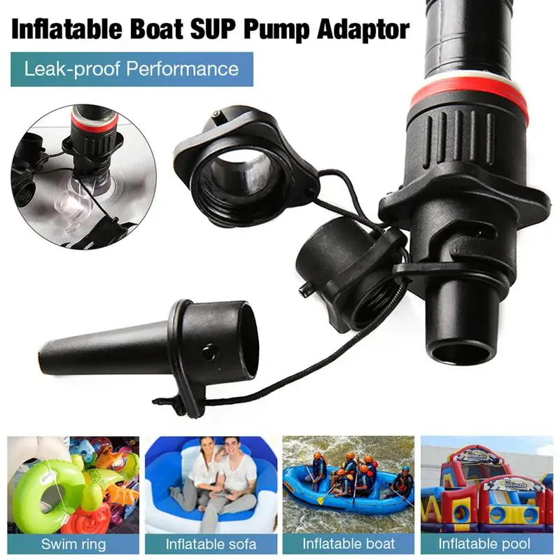 4 In1 Inflatable Boat Air Valve Adapter For Kayak Inflatable Beds Sups Boards Leak-proof Include 1Air Valve Adapter 4 Air Nozzle