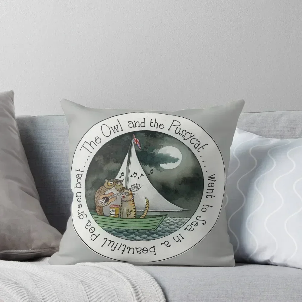 Owl and the Pussycat Throw Pillow autumn pillowcase Cusions Cover Bed pillowcases pillow