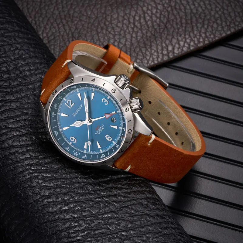 Milifortic 39.5mm GMT Sport Watches For Man S103 NH34 Automatic