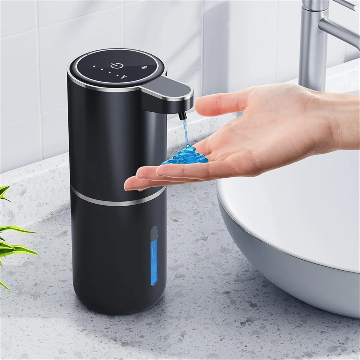 A79I Automatic Soap Dispenser, 380 Ml, Electric Wall Mounting, Non-Contact Automatic Soap Dispenser, USB Rechargeable Gel