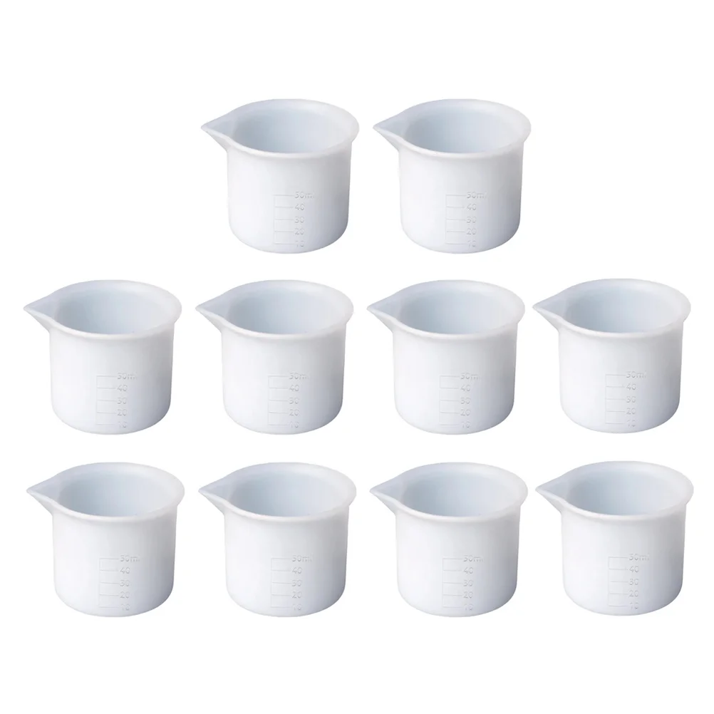 

12Pcs Epoxy Resin Measuring Cups DIY Handicrafts Silicone Easy Clean Reusable Epoxy Resin Measuring Cups