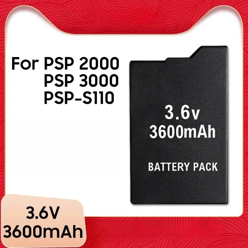 1PCS 3.6V 3600mAh Lithium Rechargeable Battery For PSP1000 PSP2000 PSP3000 PSP110 2000 3000 Portable Controller Replacement Cell