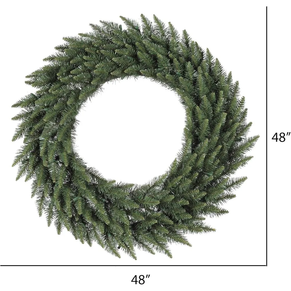 48" Artificial Christmas Wreath Featuring 330 PVC Tips - Unlit - Wreath for Indoor or Outdoor - Seasonal