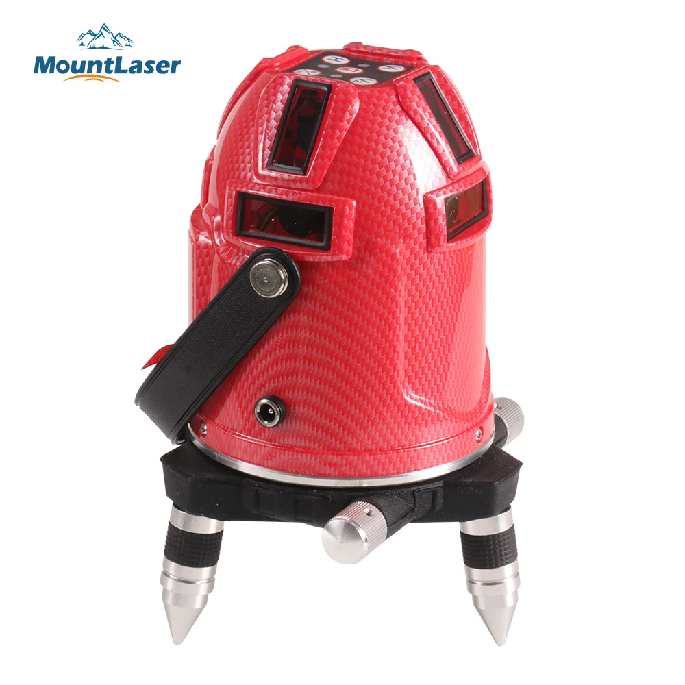 Mount Laser MLA-4V4H1P Electronic Leveling Line Laser Level, Red Beam Laser Level for Measuring Tools