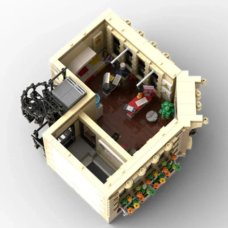 Moc بنة مكتب البريد نموذج التكنولوجيا الطوب لتقوم بها بنفسك تجميع وحدات مدينة عرض الشارع لعبة للطفل هدية الطفل