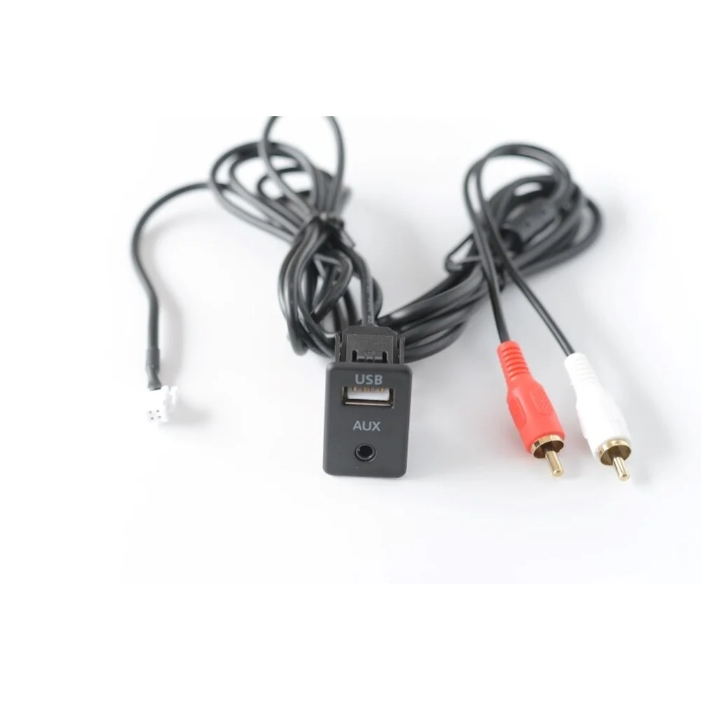 For Enhanced Multimedia Experience Car Audio Adapter AUX Input Panel Black 4P Audio Interface Anti-aging Properties