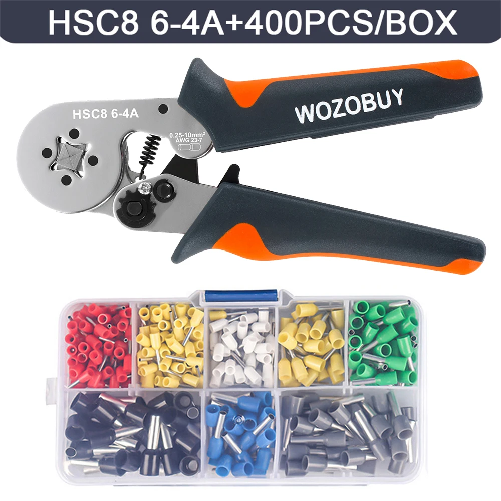 Beentje Mouwen Terminal Krimptangen Mini Elektrische Tang HSC8 6-4/6-6 (0,25-10mm2/0,25-6mm2) Draadverbinding Reparatie Klem