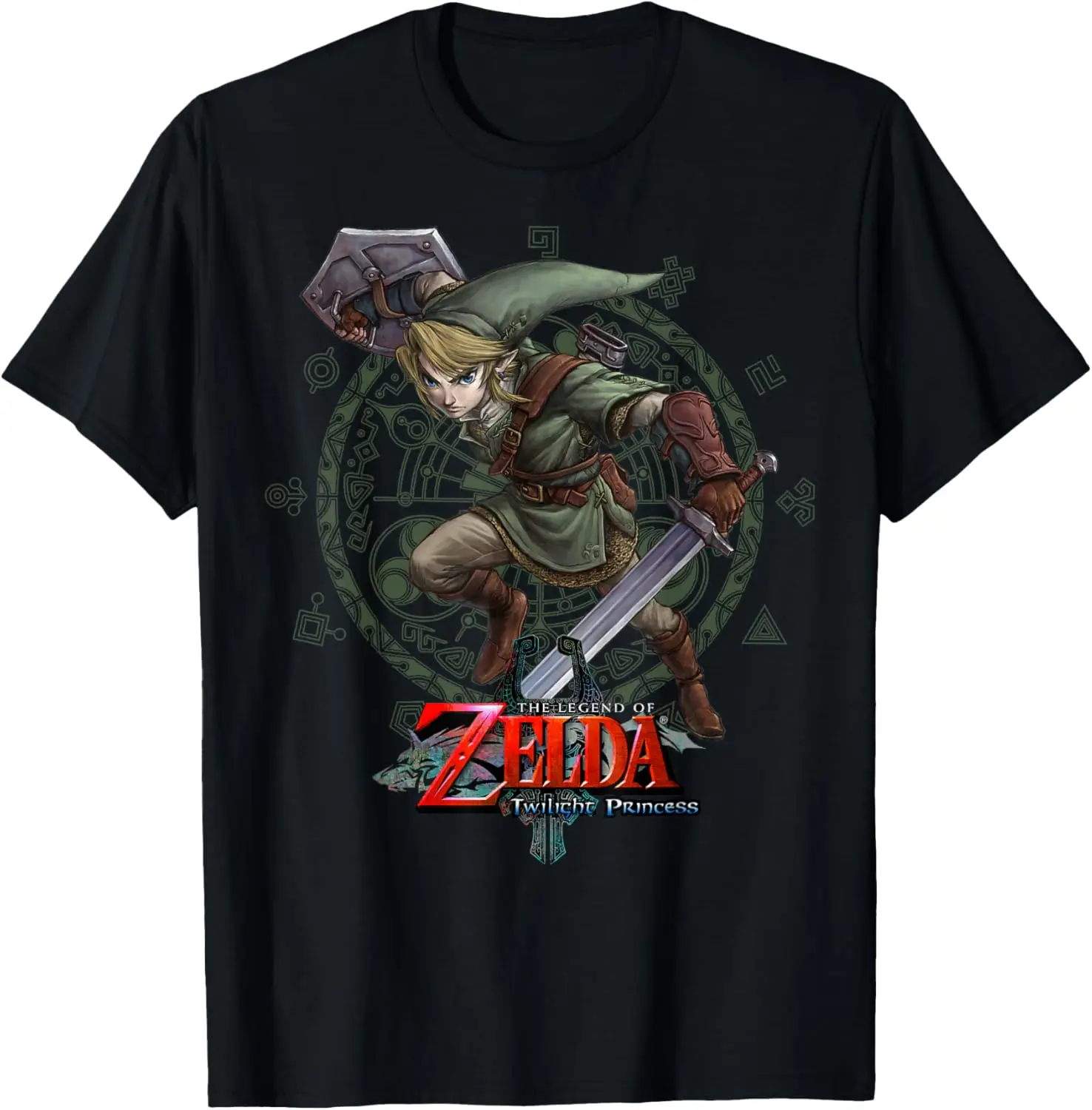 Camiseta Twilight Princess Link Hyrule Hero 100% algodón, camiseta de manga corta Y2K de moda, suave, de secado rápido y que absorbe la humedad;