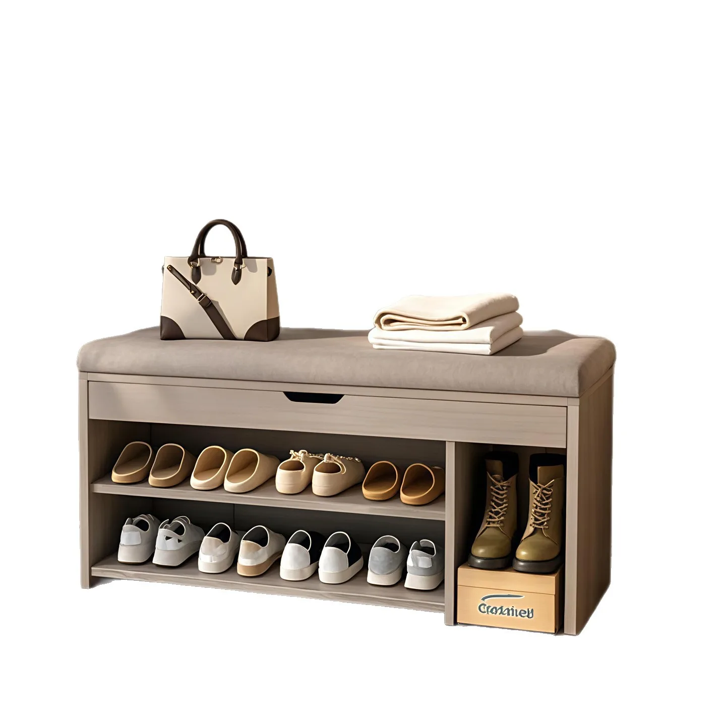 Fashion Shoe Change Stool Home Door Can Sit Shoe Cabinet New Storage Door Long Strip Shoe Stool