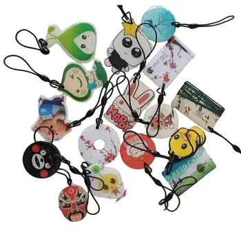 1 pçs em4305 t5577 125khz id cópia regravável epóxi pendurar keyfobs etiqueta rfid chaveiro cartão de proximidade token crachá chaveiro