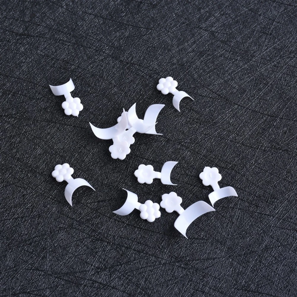 

500pcs Artificial Nail Tips Crescent False Nails Easy Shape File Paint ABS Material Durable Home Use Nail