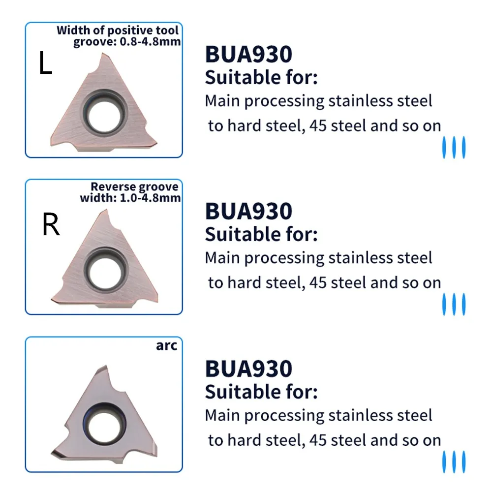 J  Bahrami Turning tool lathe tool carbide shallow groove Inserts Circlip groove GBA43R GBA43L  GBA43R200 GBA43R250 GBA43R300