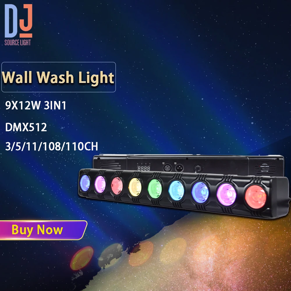 high brightness wall wash light 9x12w controle de voz corrida horce lampadas para dj disco party show efeitos de palco dmx512 01