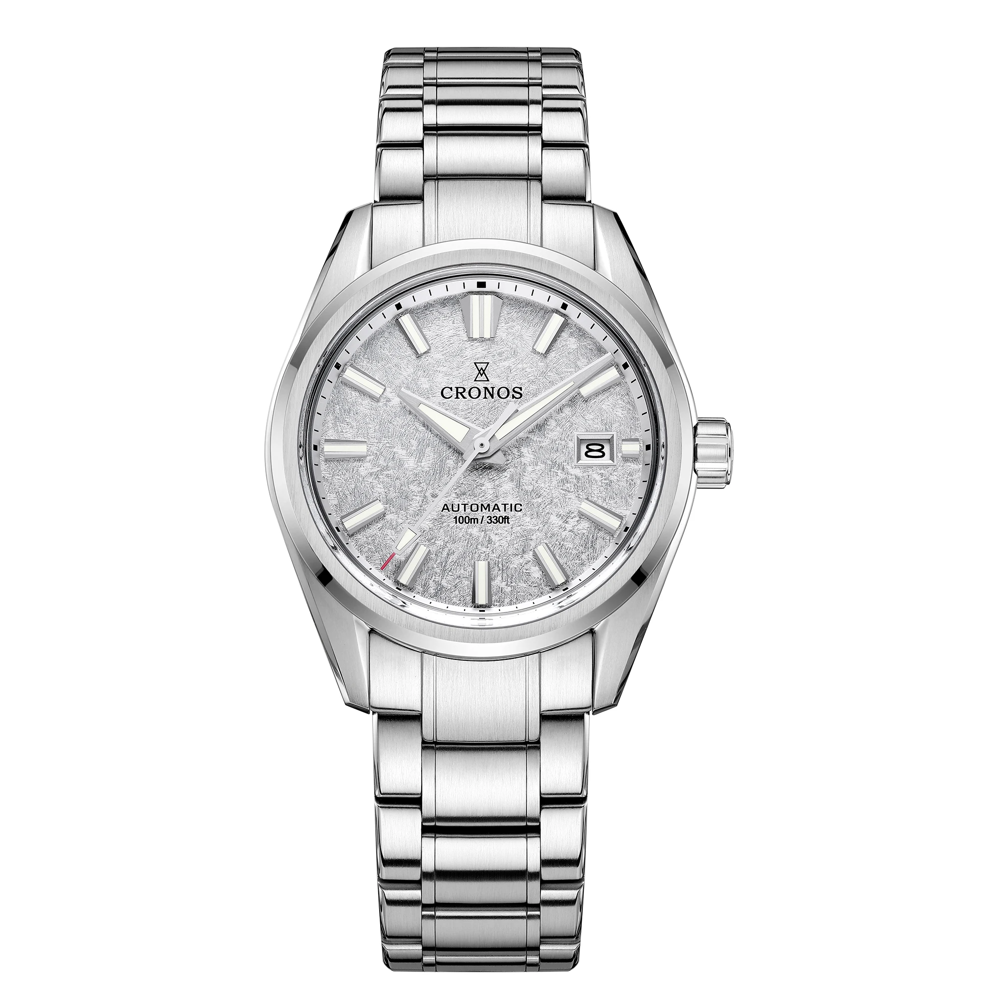 

Cronos L6037 Роскошные мужские деловые деловые часы с новой текстурой, автоматические механические водонепроницаемые часы с указателем высотой 100 м, запас хода