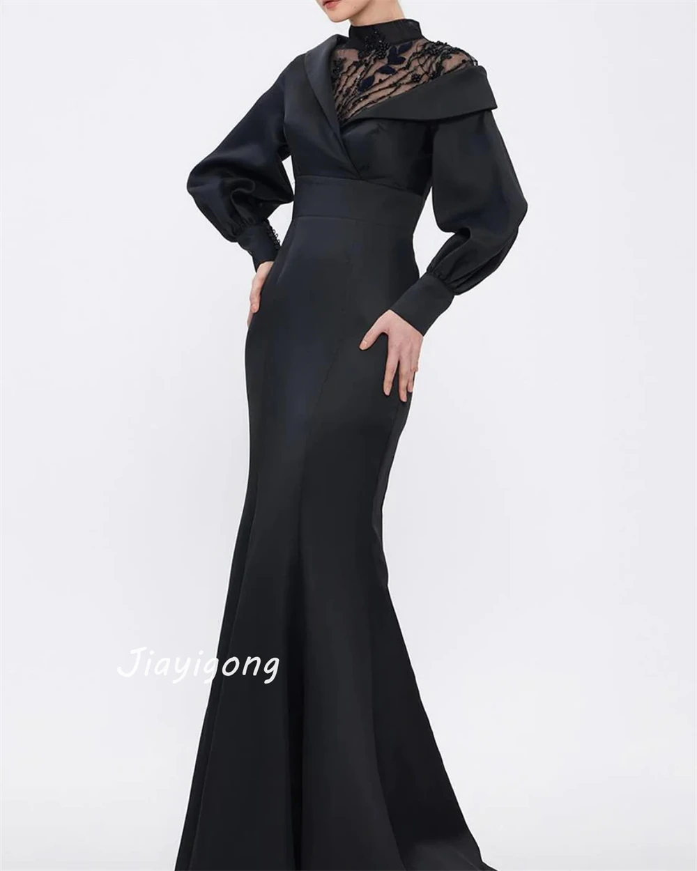 CustomizedJiayigong  Prom  Modern Style High Collar Trumpet / Mermaid Lace S Bespoke Occasion Dresses