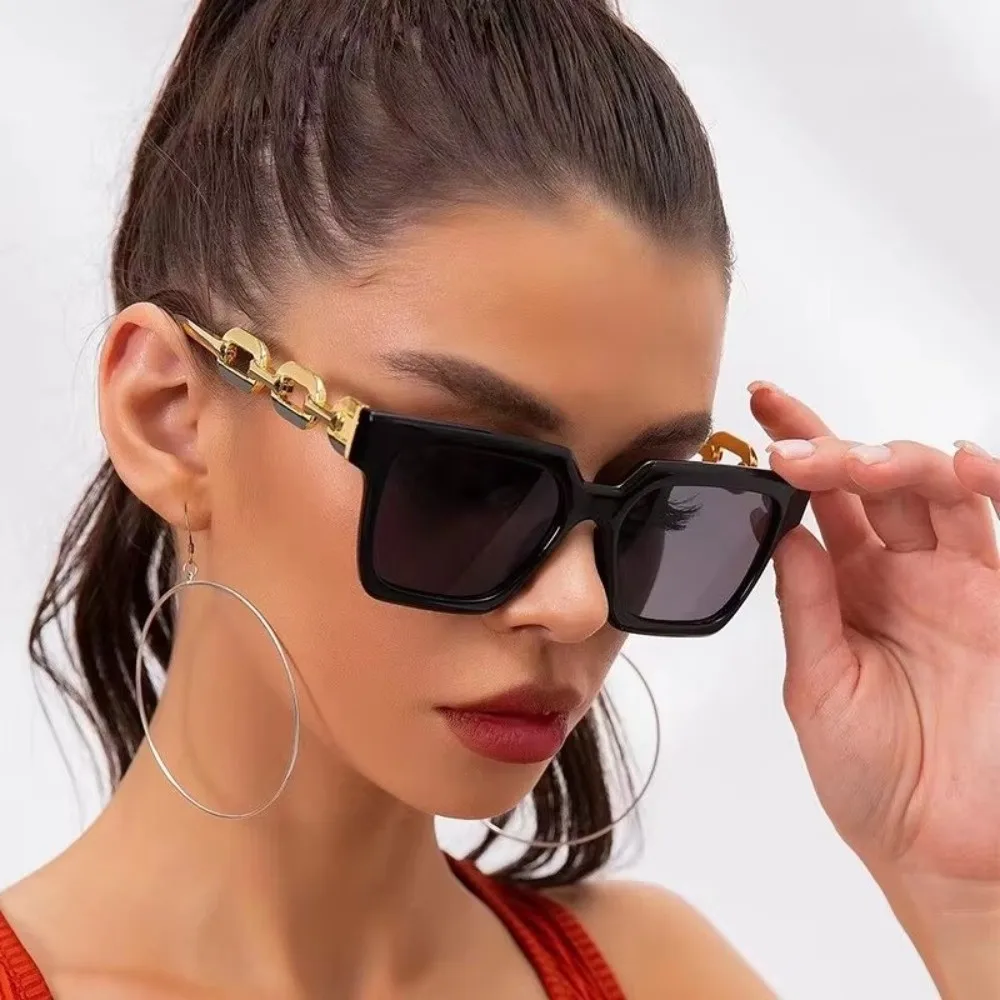 Oversized Square Vintage Sunglasses Rectangle Frame Cat Eye Driver Goggles Sun Protection Big Sun Glasses Summer Party Outdoor