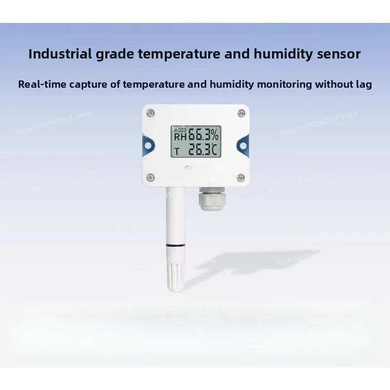 

Temperature & Humidity Sensor 4-20mA Wall-Mounted Transmitter with Display RS485 Hygrometer