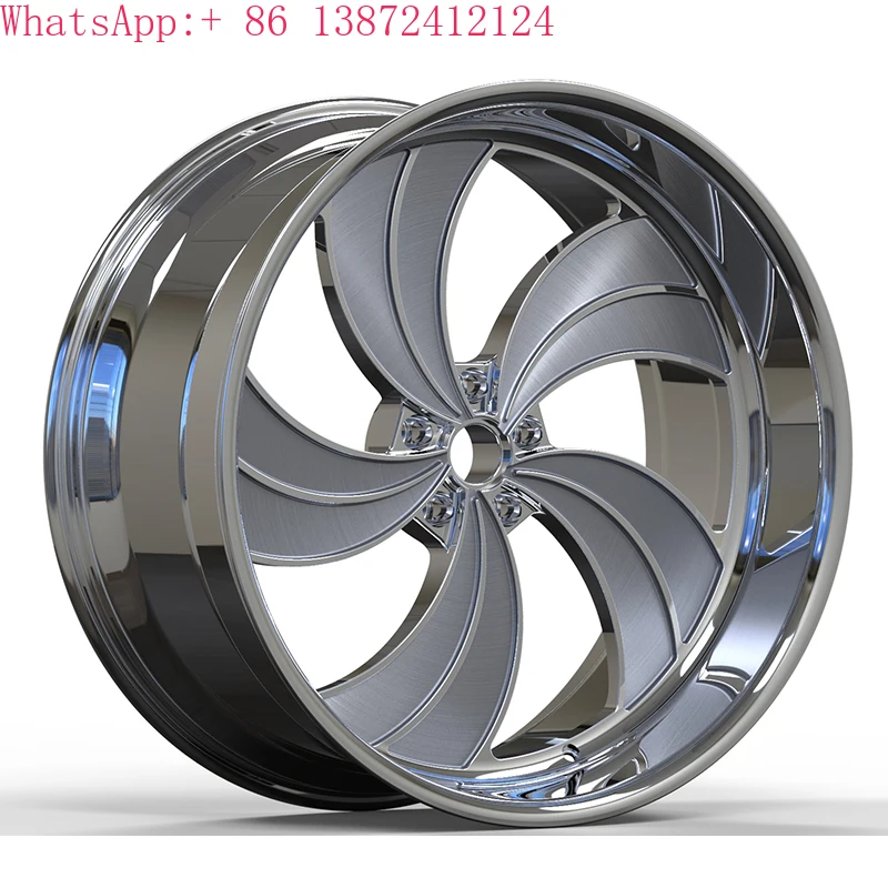 

Custom Forged Car Rims 15 16 17 18 19 20 21 22 23 24 26 Inch Deep Dish Chrome Lip Brushed Aluminium Alloy Wheels for Chevrolet