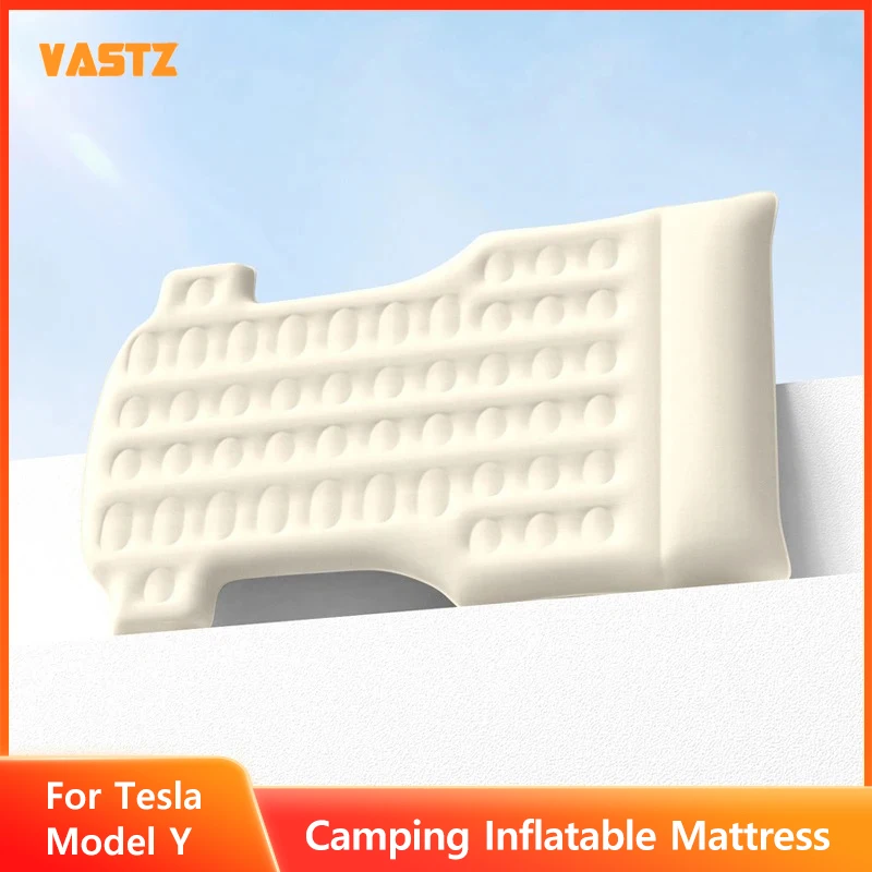 

Trunk Air Mattress for Tesla Model Y Suede Fabric Inflatable Camping Mattress Travel Portable Folding Bed with Electric Pump