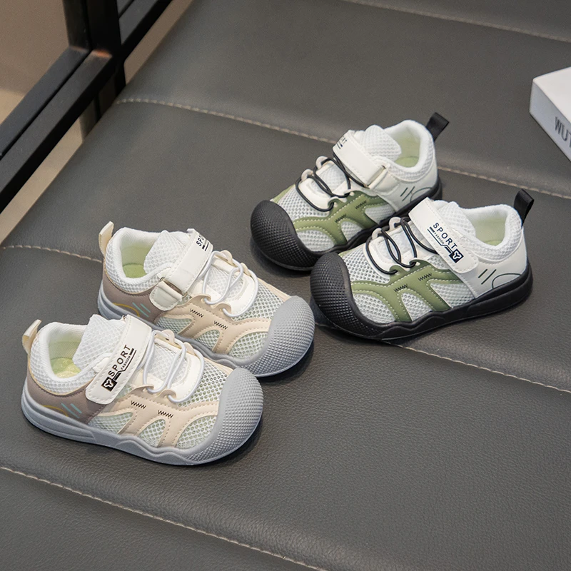 

Детские кроссовки для малышей 0-6 лет, дышащие, для мальчиков и девочек, всесезонные, серые, мягкие, нескользящие, уличная обувь для детей
