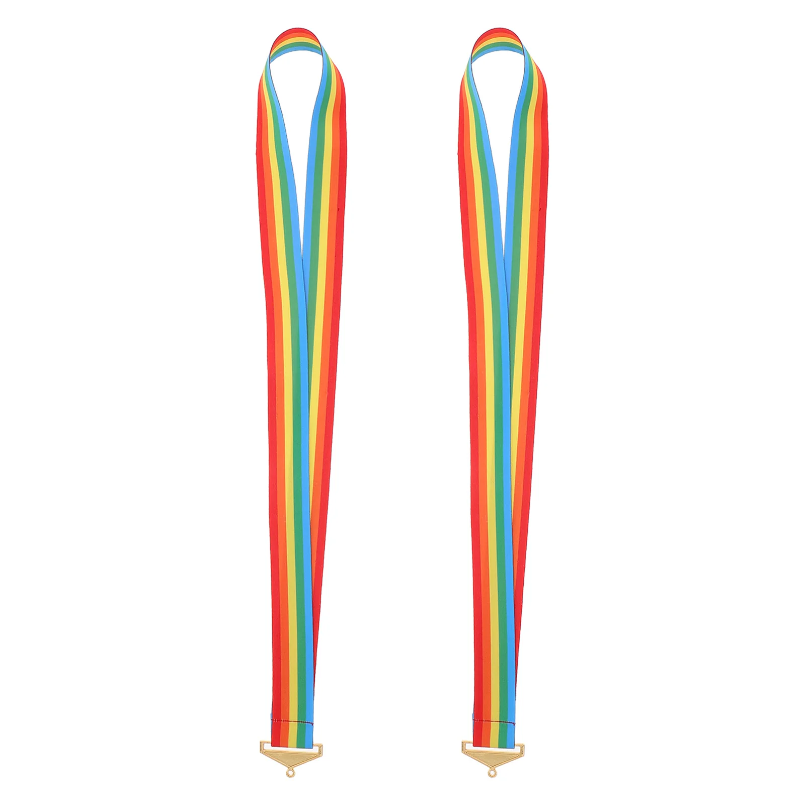

2Pcs Medal Ribbons Metal Lanyards Party Sports Award Neck Ribbons for Competitions Student Graduates Metals for Awards