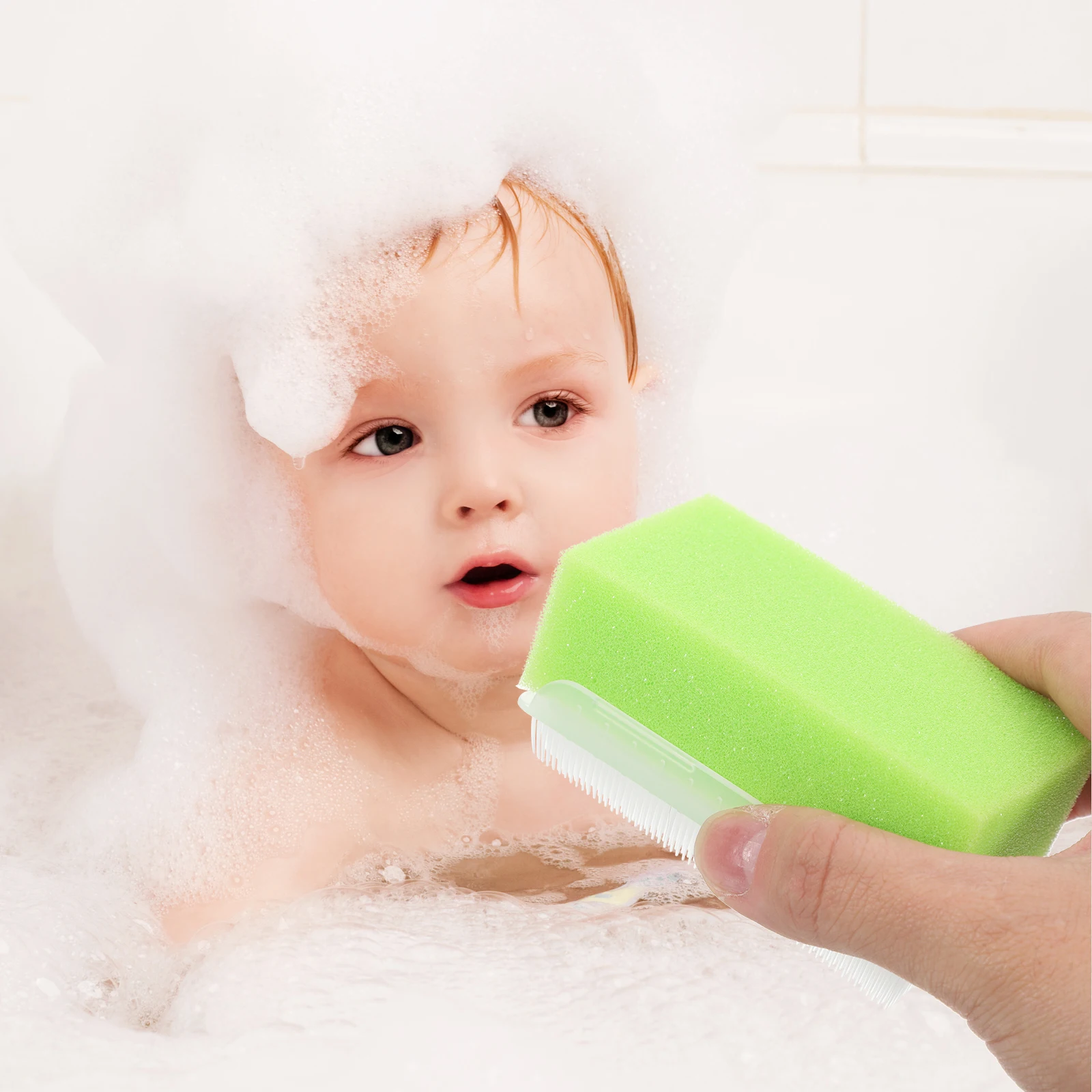 

Tactile Sensory Brush for Baby Bathing Newborn Corn Hair Wash African Net Cradle Cap Silicone Mitt Shower Toys Therapy