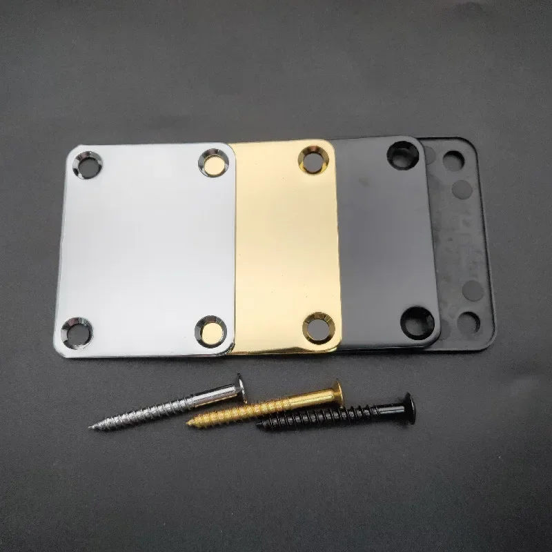 Electric Guitar Neck Plate Metal Black/Gold/Chrome Neck Plate for TL Electric Guitar Neck Joint Board