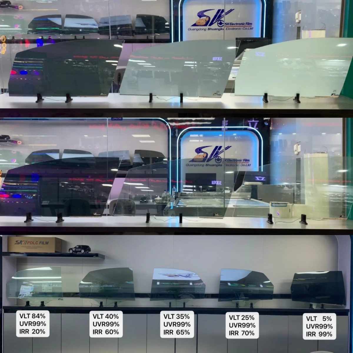 PDLC SMART  FILM For Car Windows  12V Electrochromic Switchable Smart Film For Car