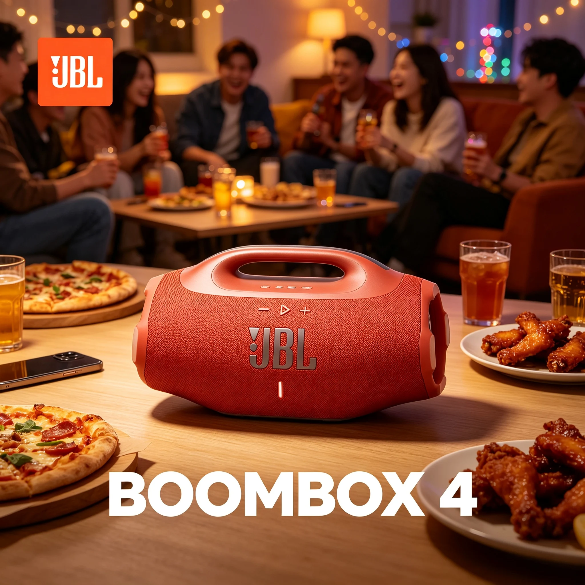 JBL Boombox 4 All‑Weather Portable Speaker IP68 Water‑Dust Resistant Bluetooth 5.4 For Beach Picnic Backyard Leisure Use