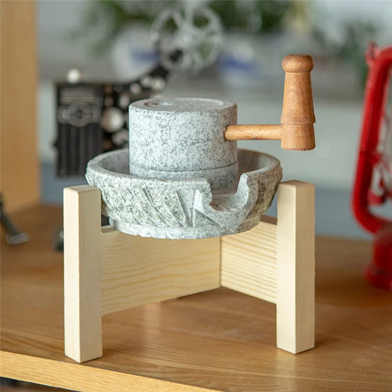 

ABSS-Retro Ностальгическая мельница Маленькая каменная мельница Декоративный предмет Украшение дома Декоративные маленькие украшения