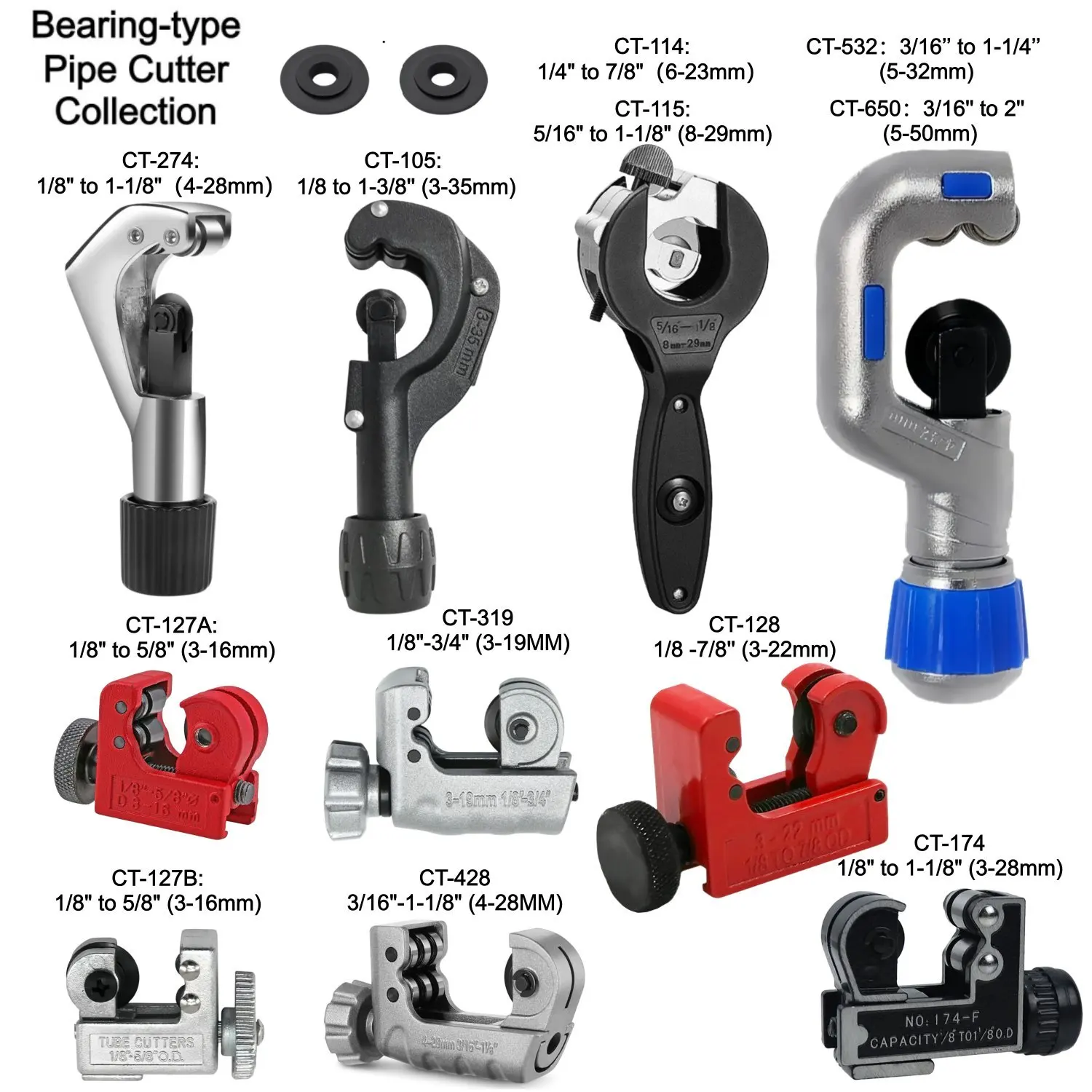 Bearing-type Pipe Cutter Rotary Manual Device Pvc Air Conditioning Copper Pipe Stainless Steel Corrugated Pipe Cutter Powerful