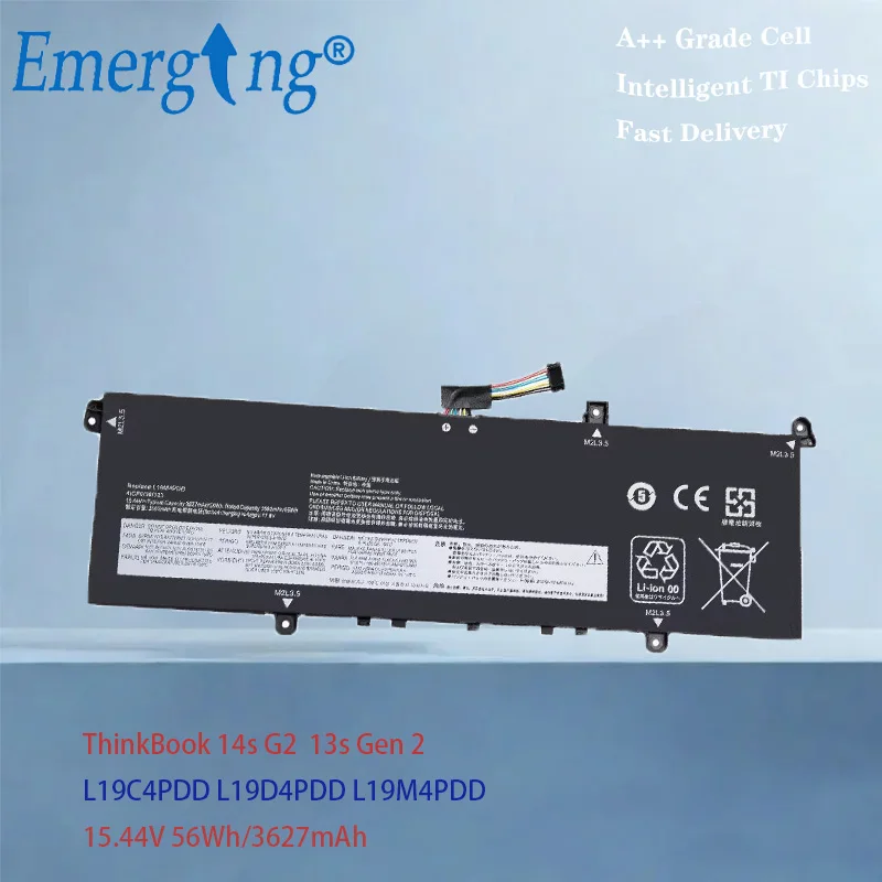 L19C4PDD L19D4PDD L19M4PDD Battery For Lenovo ThinkBook 14s 13s G2  5B10Z37621 SB10Z37619 SB10Z37616 15.44V 56Wh