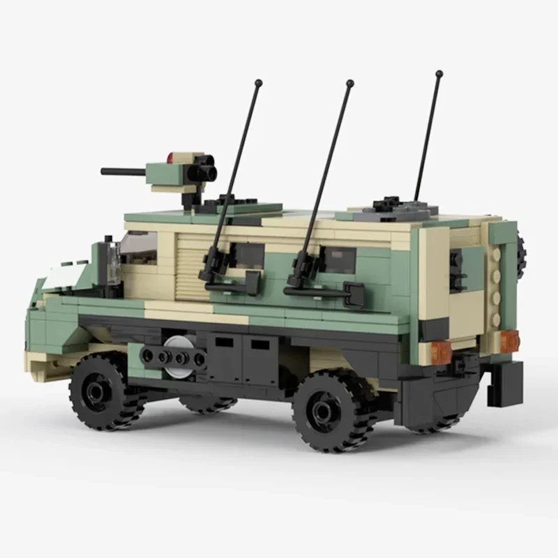 Moc Bouwstenen Militair Model Bushmaster Troop Carrier Technologie Modulaire Blokken Geschenken Kerst Speelgoed DIY Sets Montage