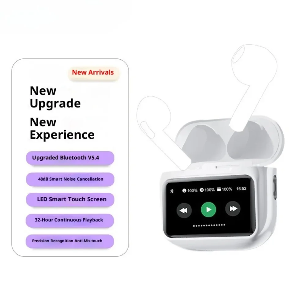 Wireless Bluetooth Headphones Fashionable High Appearance Value Noise Cancellation Ultra Long Battery Life for Business Office S