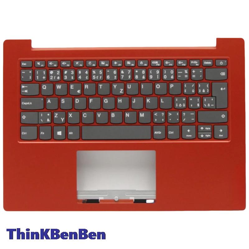 CZ Czech Flame Orange Keyboard Upper Case Palmrest Shell Cover For Lenovo Ideapad Slim 1 14 14AST 05 5CB0W43969