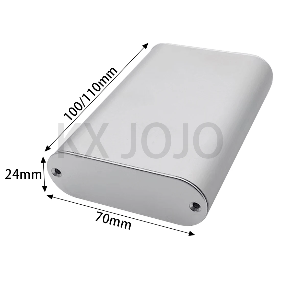 Aluminum Enclosure 70*24*80/100/110mm Integrated Case Profile Electronic Components Shell Metal Silver/Black Box Aluminum